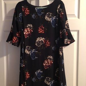 Navy floral dress
